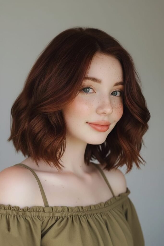 21 Gorgeous Fall Hair Color Ideas to Try This October 2025 11 Autumn Walnut Brown Waves