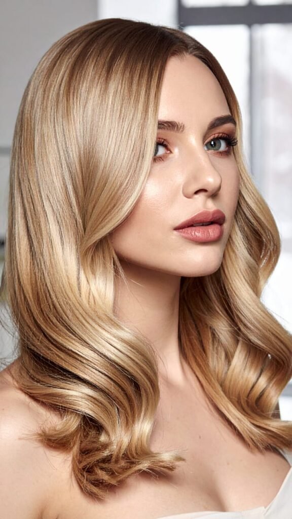 22 Fall Hair Looks You’ll Want to Copy This October 2025 9 Champagne Gloss Waves