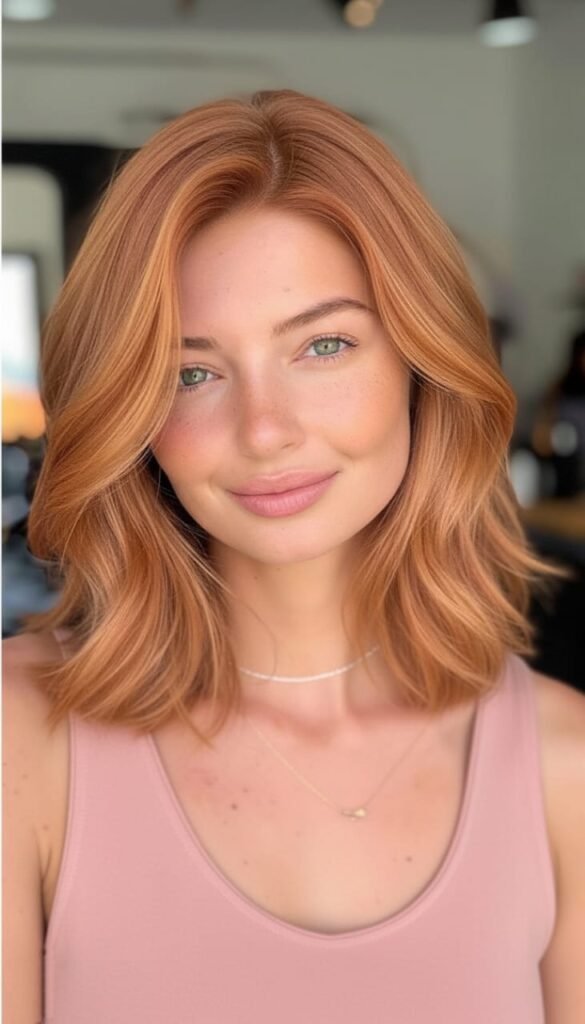21 Gorgeous Fall Hair Color Ideas to Try This October 2025 6 Soft Apricot Blonde Layers