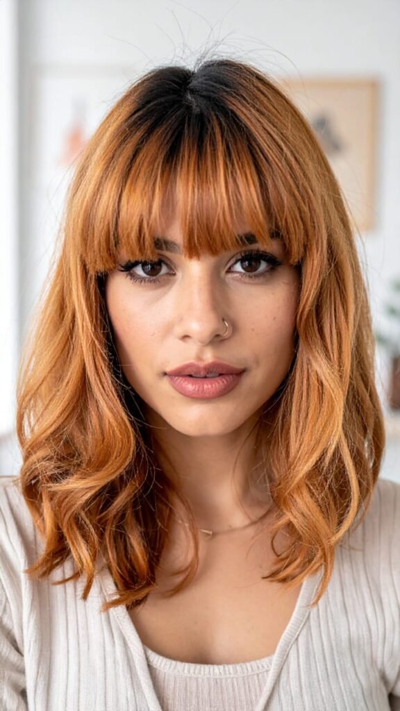 22 Fall Hair Looks You’ll Want to Copy This October 2025 6 Sunset Waves Bob 1