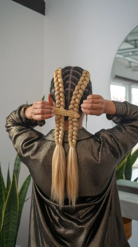 23 Easy Fall Hairstyles 2025-2026: Hairstyles That Instantly Upgrade Your Vibe 16 Golden Power Double Dutch Braids