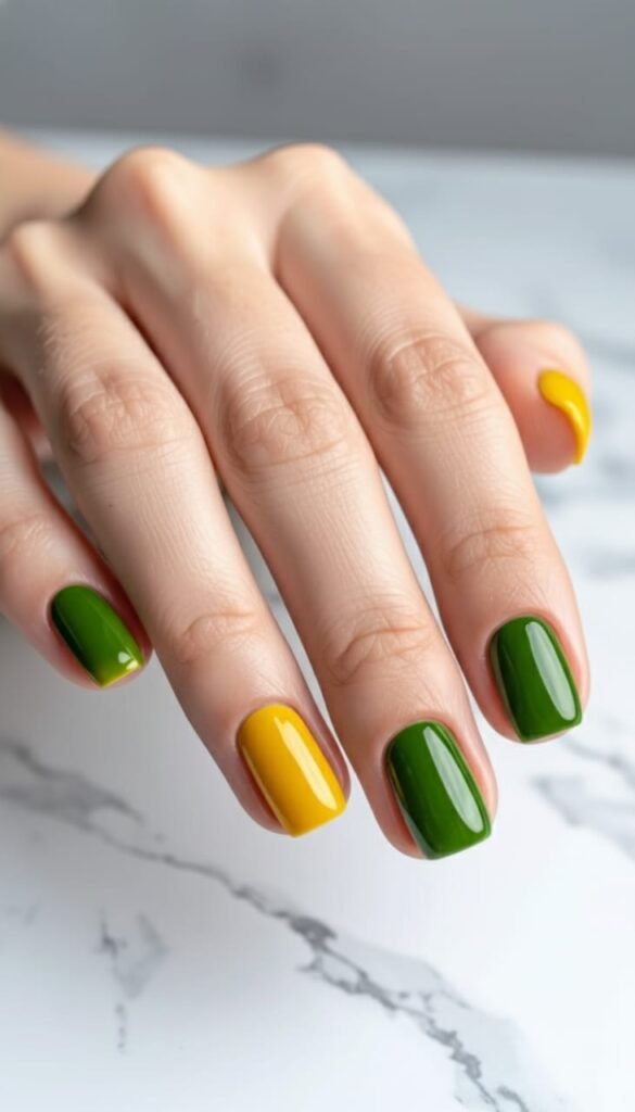 Harvest Green With Golden Accent