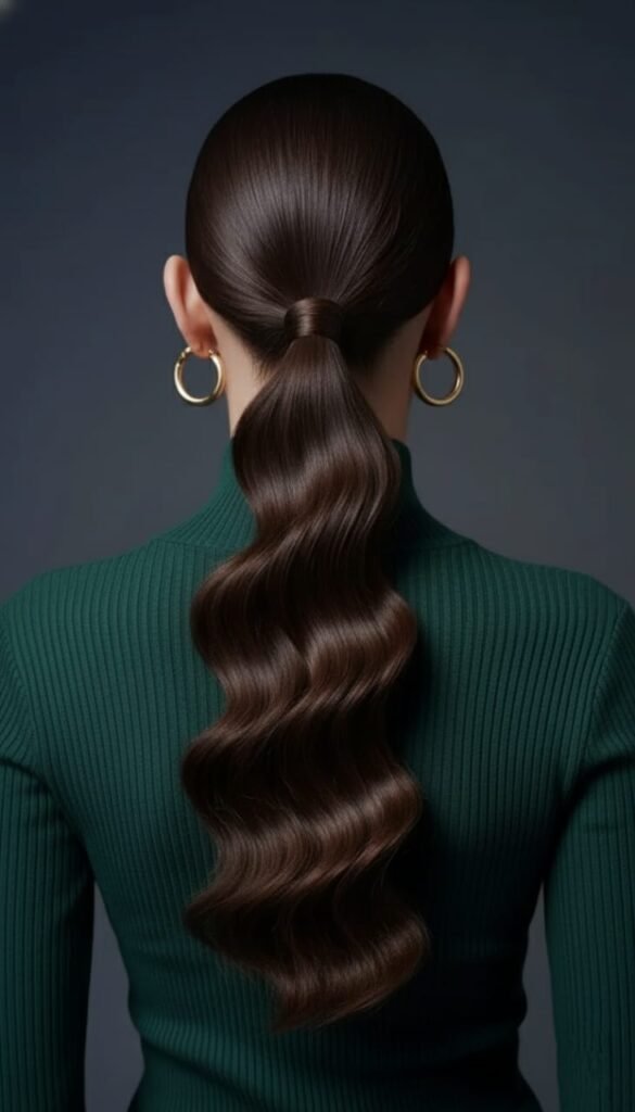 23 Easy Fall Hairstyles 2025-2026: Hairstyles That Instantly Upgrade Your Vibe 2 Satin Sleek High Pony