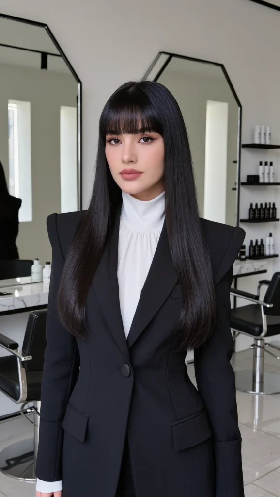 The Blunt Bang & Straight Look