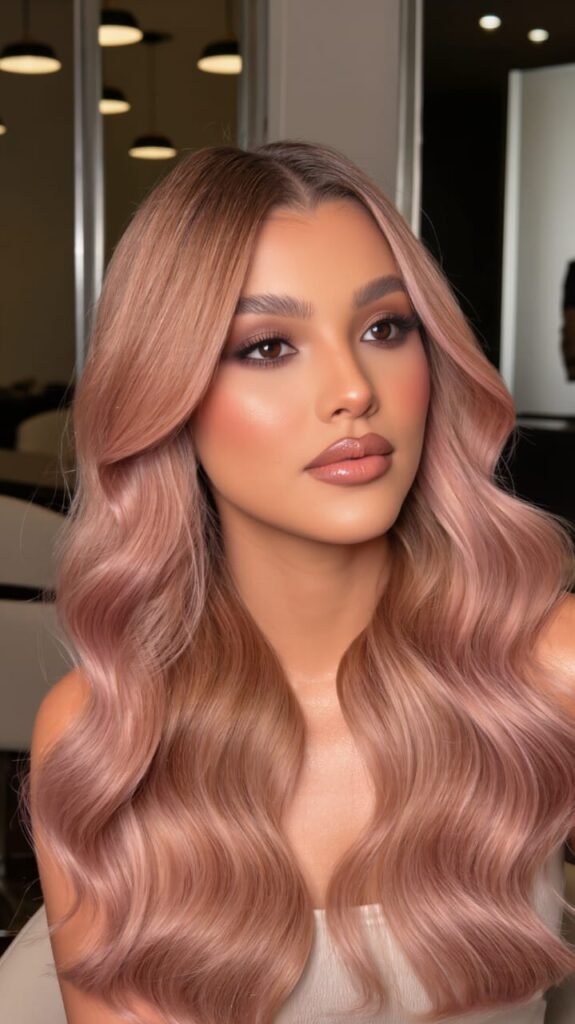 23 Warm Skin Tone Hair Colors 2026: Expert-Approved Shades to Try This Year 24 Blush Rose Gold Dream