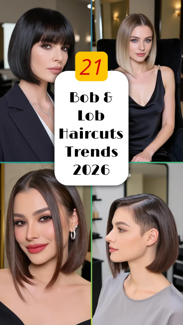 21 Stylish Bob & Lob Haircuts Trends 2026