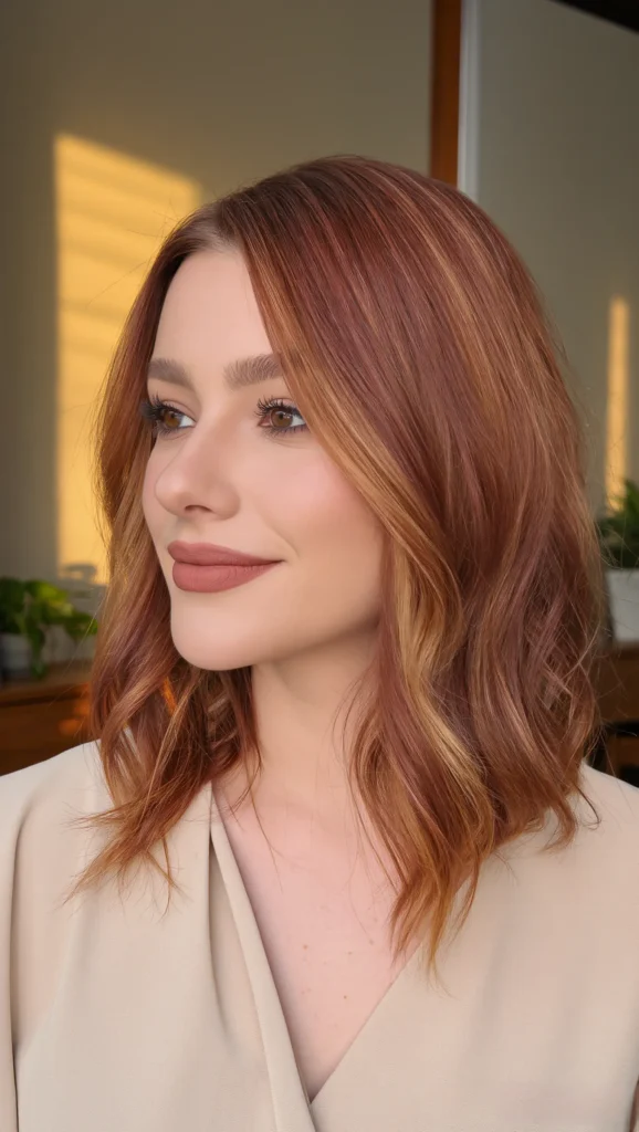Copper Tones with Wavy Lob