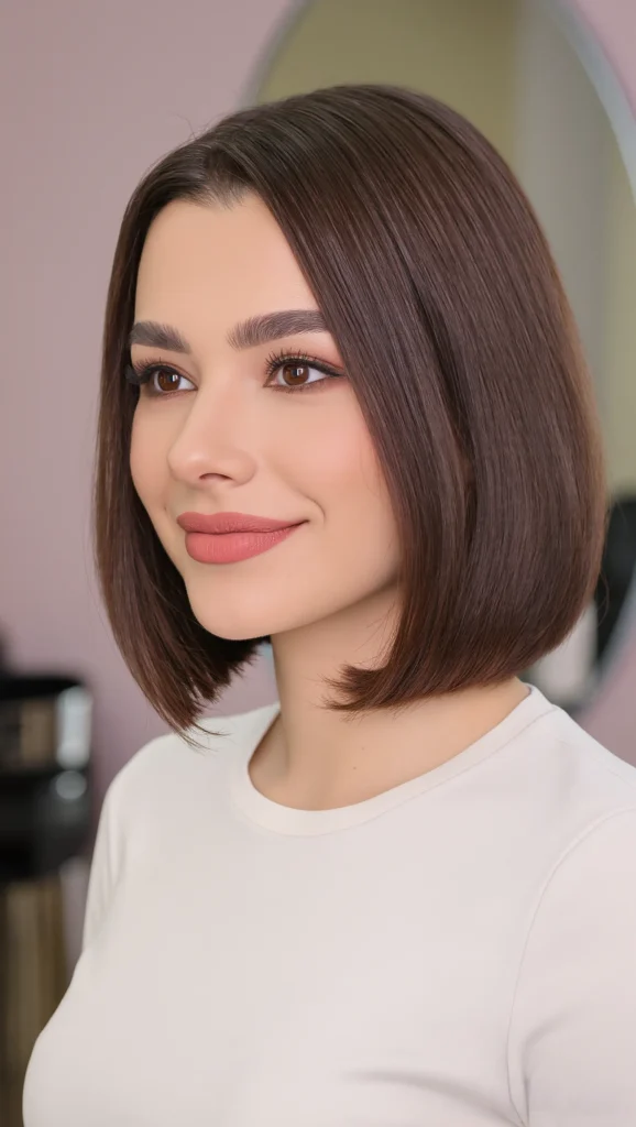 21 Shoulder-Length Haircuts Inspiration 2026 That Look Chic on Everyone 9 Deep Side Part Flip Cut