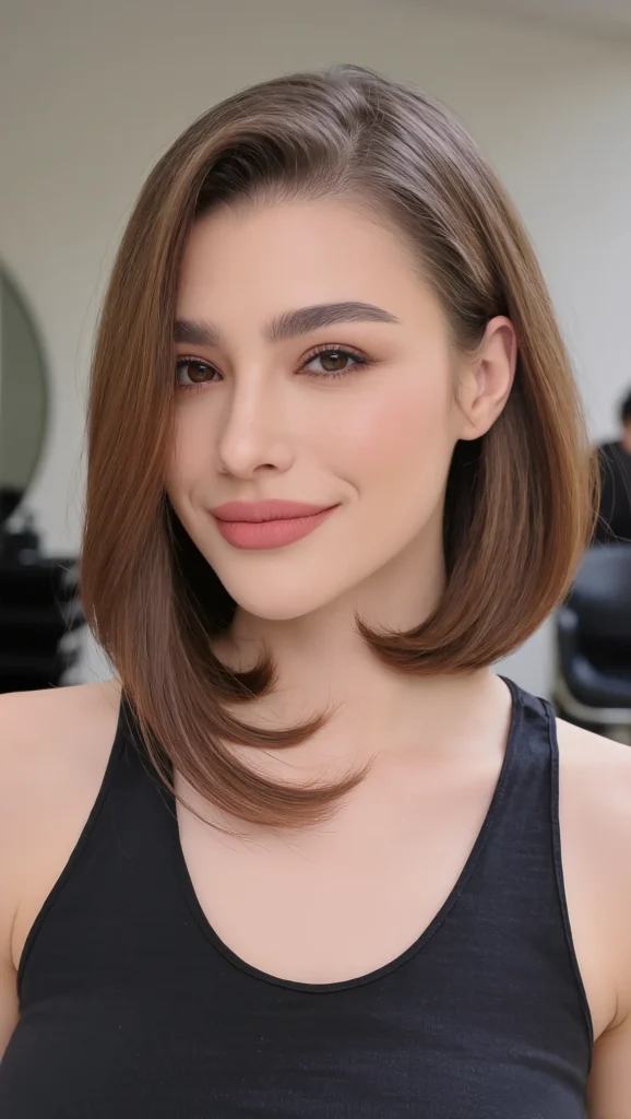 Deep Side Part Swoop Lob