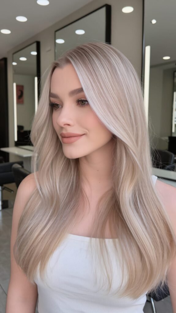 22 Best Hair Color for Light Skin Tone 2026: Shades That Instantly Brighten Your Look 21 Dusty Lilac Rooted Blonde