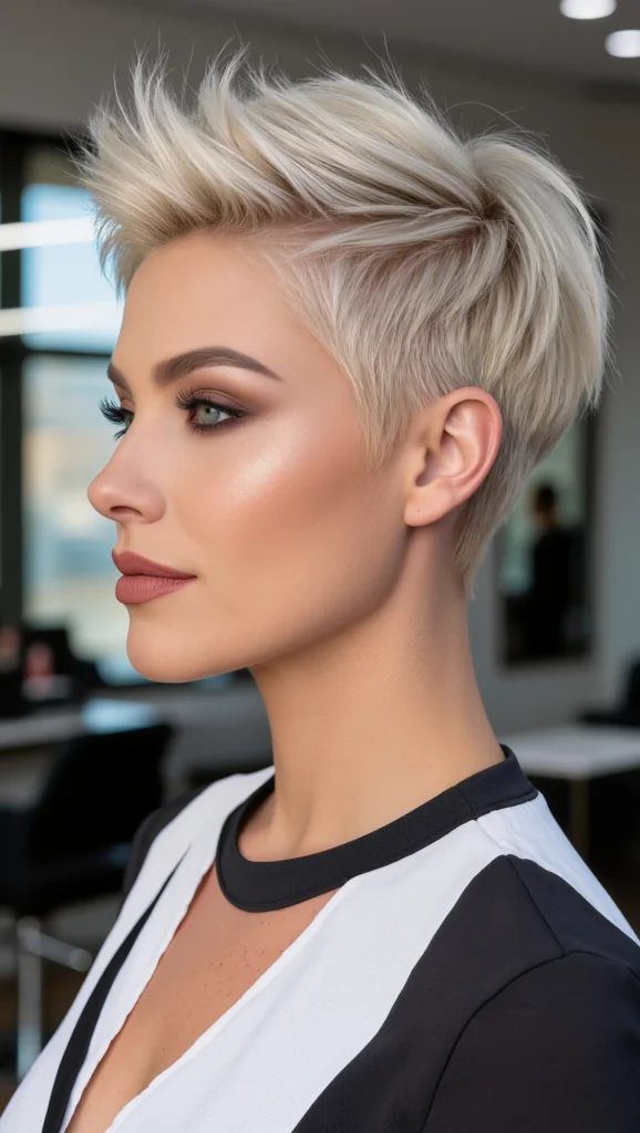 21 Wolf Haircut Trends 2026: The Edgy, Textured Styles Everyone Wants 17 Icy Champagne Sculpted Pixie