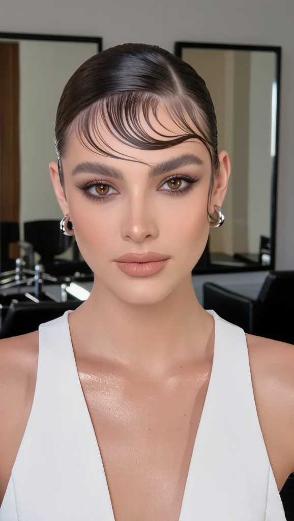 22 Clean Girl Hair Ideas 2026 for Women Who Love Effortless Chic 23 The Liquid Slick Back