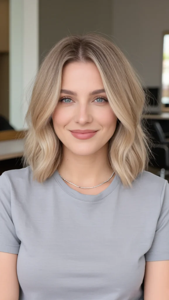 21 Shoulder-Length Haircuts Inspiration 2026 That Look Chic on Everyone 20 Lived-In Curtain Bangs Lob
