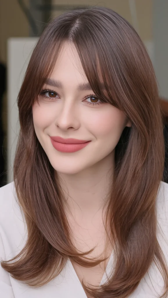 21 Flattering Haircuts for Thin Hair Inspiration 2026 That Add Instant Volume 11 Long Layers with Curtain Bangs