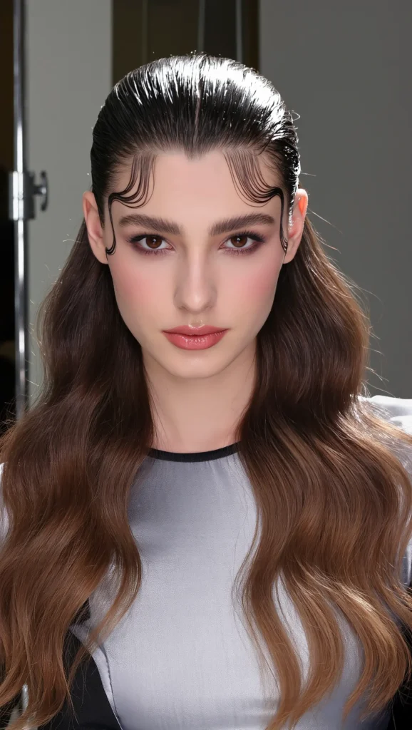 Long Layers with Wet-Look Top