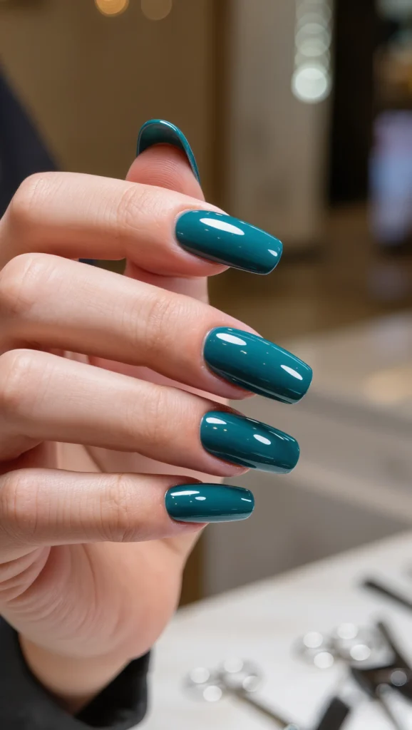 Modern Teal Sculpture