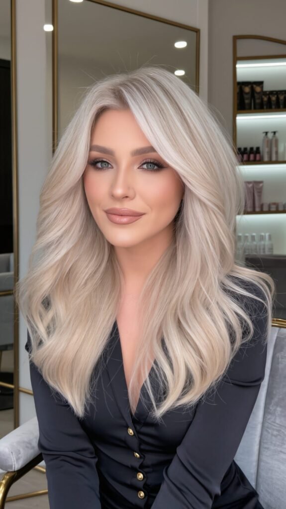 22 Best Hair Color for Light Skin Tone 2026: Shades That Instantly Brighten Your Look 6 Platinum Ice Goddess with Volume