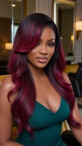 Glam & Clover 7 Royal Plum Velvet Waves