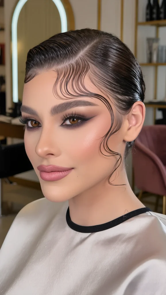 21 Trendy Hair Inspo 2026 You’ll See Everywhere This Year 6 The Sculpted Wet-Look Edges