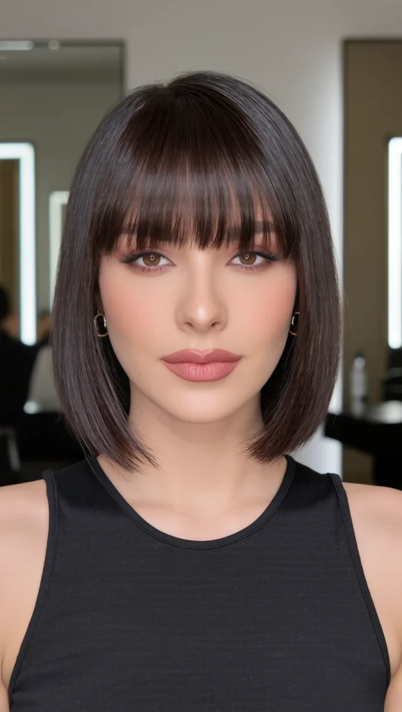 22 Clean Girl Hair Ideas 2026 for Women Who Love Effortless Chic 3 The Sleek Tucked Chin Bob