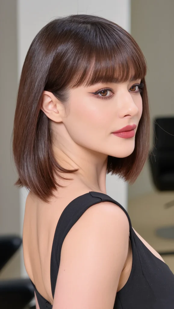 21 Shoulder-Length Haircuts Inspiration 2026 That Look Chic on Everyone 19 Sleek Undercut Lob