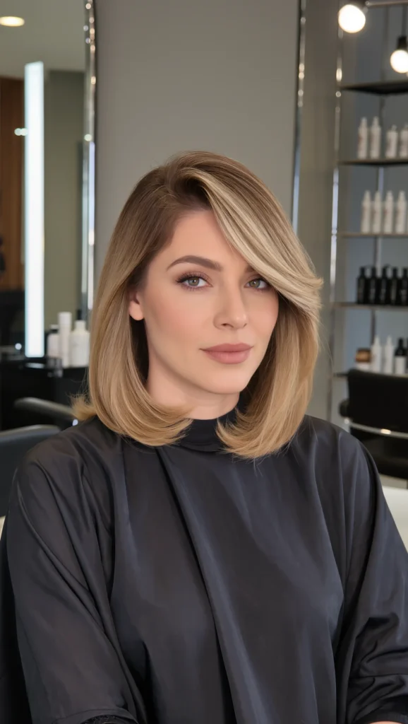 21 Shoulder-Length Haircuts Inspiration 2026 That Look Chic on Everyone 8 Straight-Across Blunt Lob
