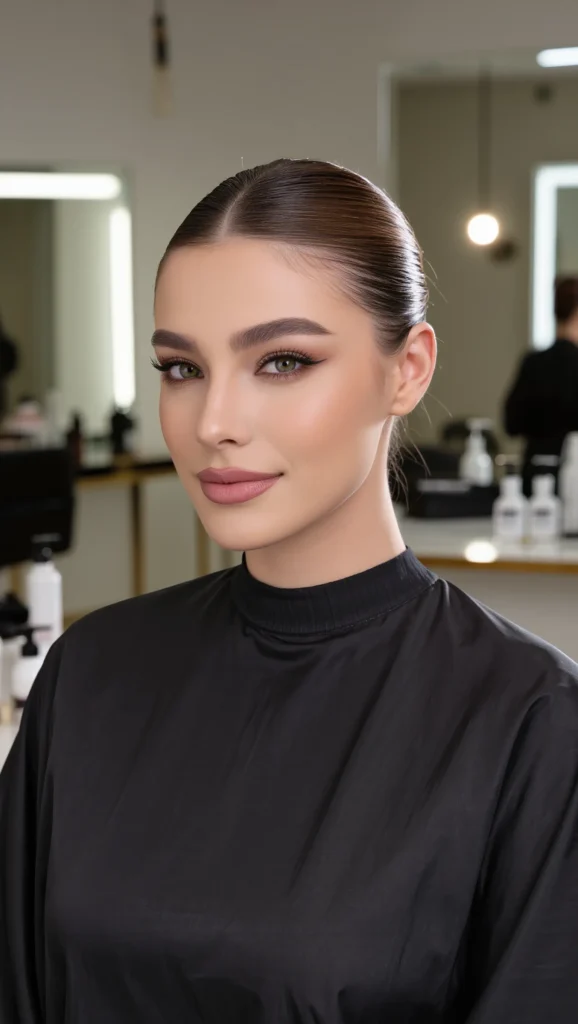 22 Clean Girl Hair Ideas 2026 for Women Who Love Effortless Chic 19 The Symmetrical Slick Down