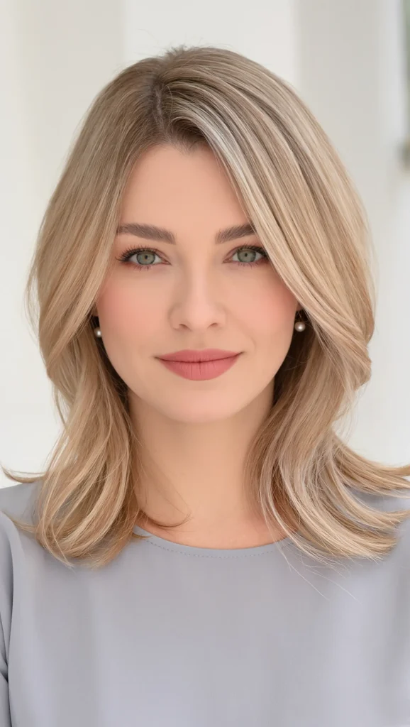 21 Shoulder-Length Haircuts Inspiration 2026 That Look Chic on Everyone 18 Textured Mid-Part Cut
