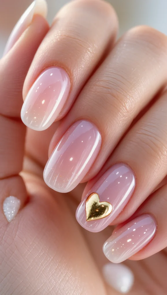 22 Valentine Heart Nail Designs: Cute & Romantic Ideas 16 Almond Nails with Romantic Heart Accents