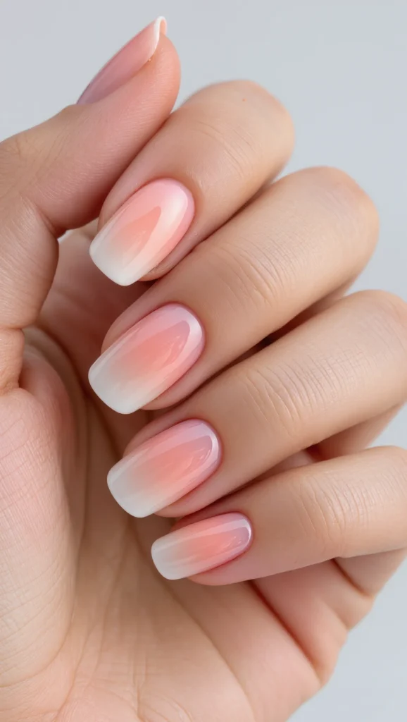 Almond Nails with Spring Ombre Effect