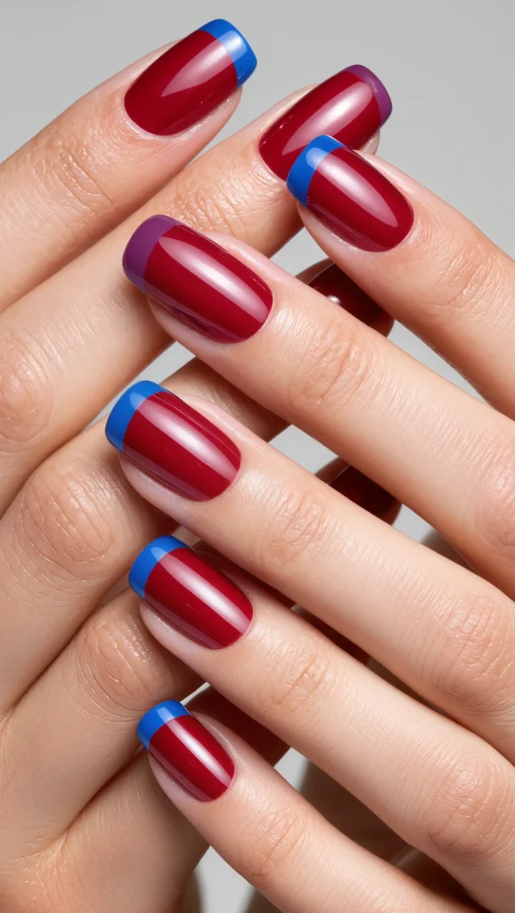 Classic Cherry Red Nails with High Gloss Finish