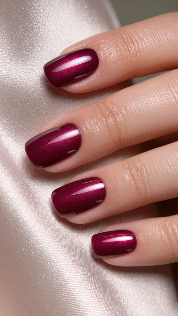 21 Red Nails for Valentine’s Day 2026 You’ll Fall in Love With 19 Dark Red Nails with Velvet Finish