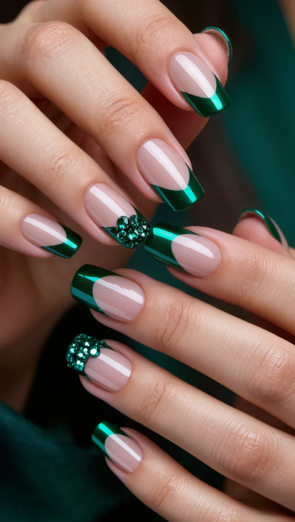 Deep Emerald V-Cut Tips