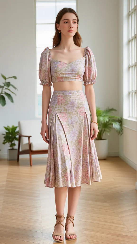 22 Floral Spring Outfit Ideas for 2026: Romantic & Chic 14 Floral Two-Piece Set for Easy Styling