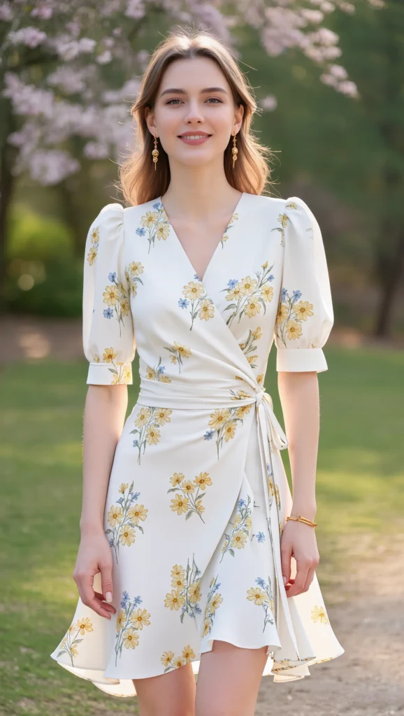 22 Floral Spring Outfit Ideas for 2026: Romantic & Chic 3 Floral Wrap Dress for Everyday Spring Wear