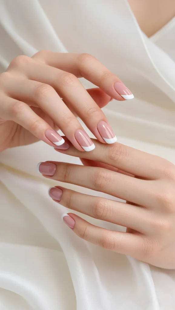 French Tip Nails with Elegant Micro Tips