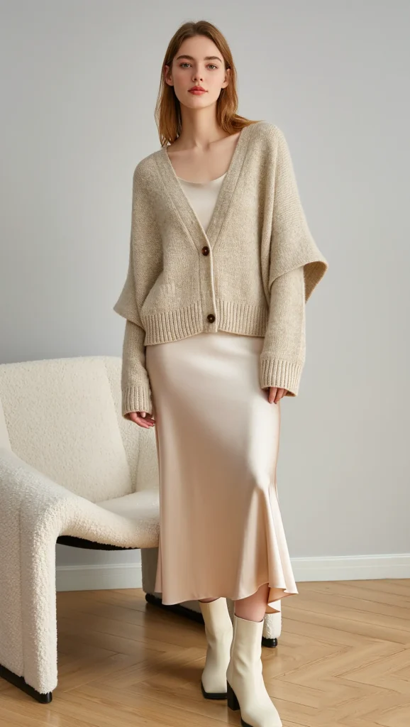 22 Spring Brunch Outfits for 2026 You’ll Want to Save 8 Oversized Cardigan + Slip Skirt