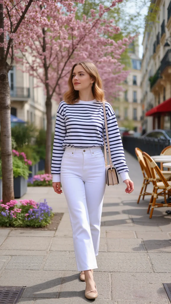 22 Spring Brunch Outfits for 2026 You’ll Want to Save 11 Striped Long-Sleeve Tee + Light Denim