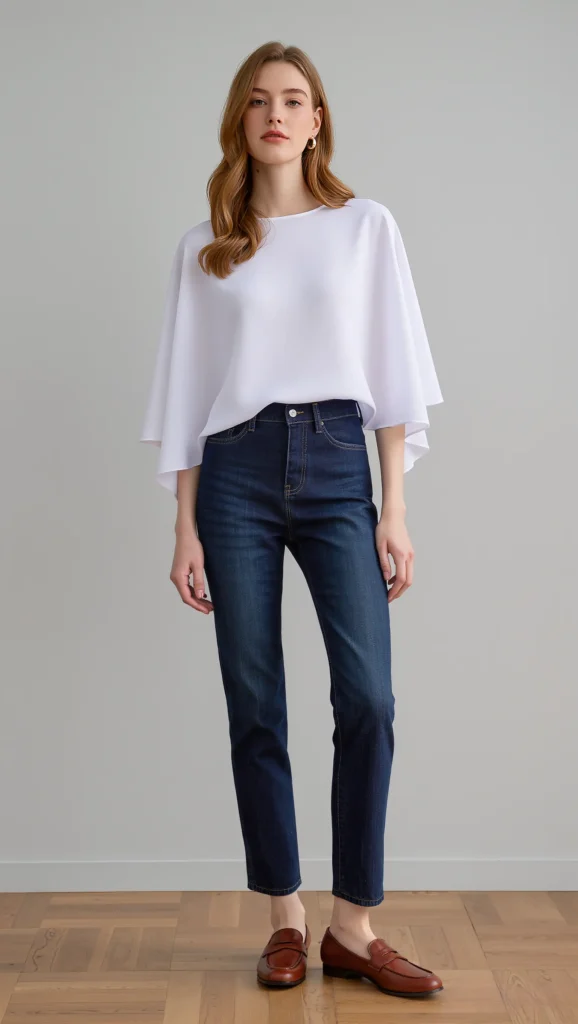 22 Spring Brunch Outfits for 2026 You’ll Want to Save 20 Soft Blouse + High-Waisted Jeans + Loafers