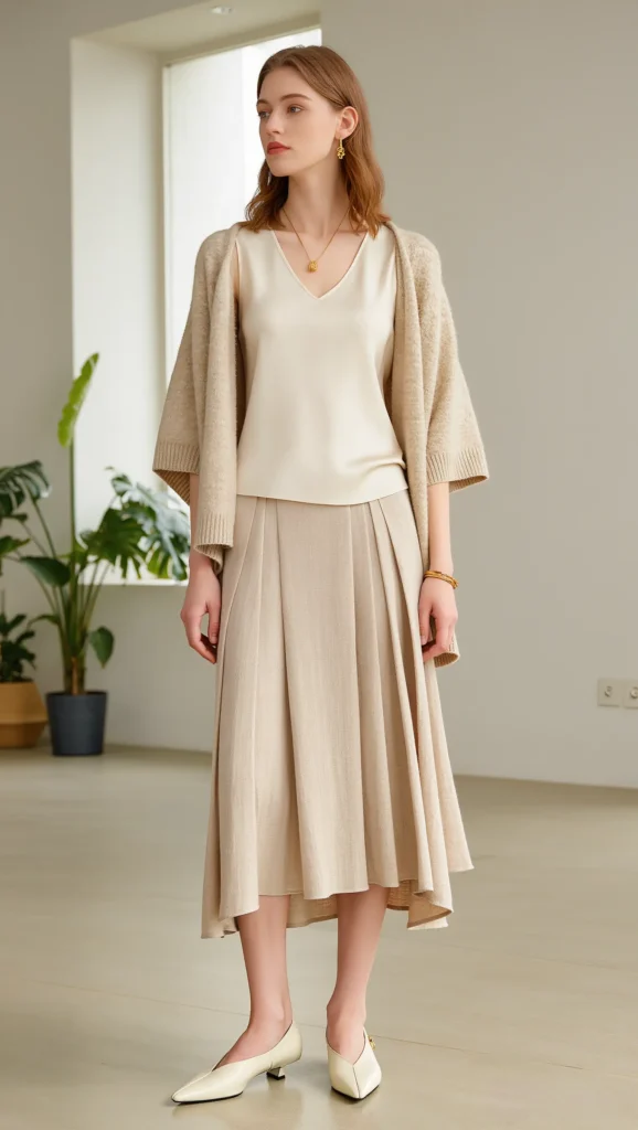 22 Spring Brunch Outfits for 2026 You’ll Want to Save 23 Monochrome Cream or Beige Outfit