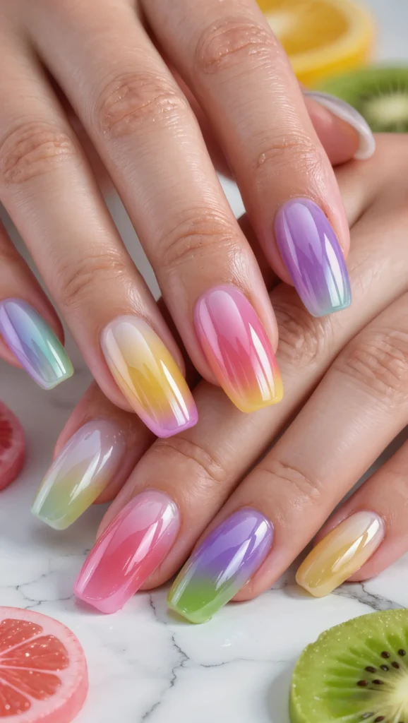 Jelly Coffin Nails
