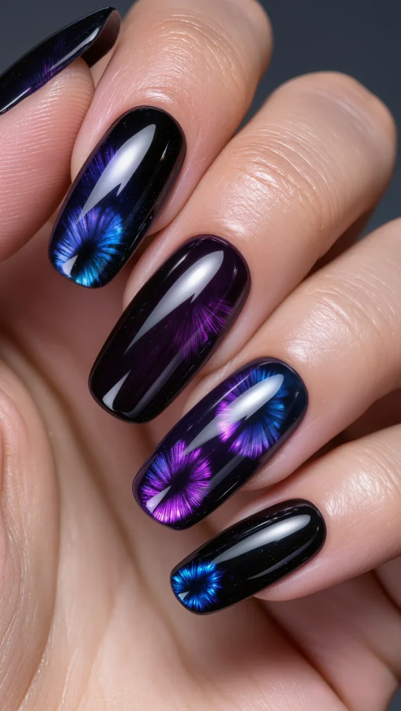 Magnetic Cat-Eye Coffin Nails