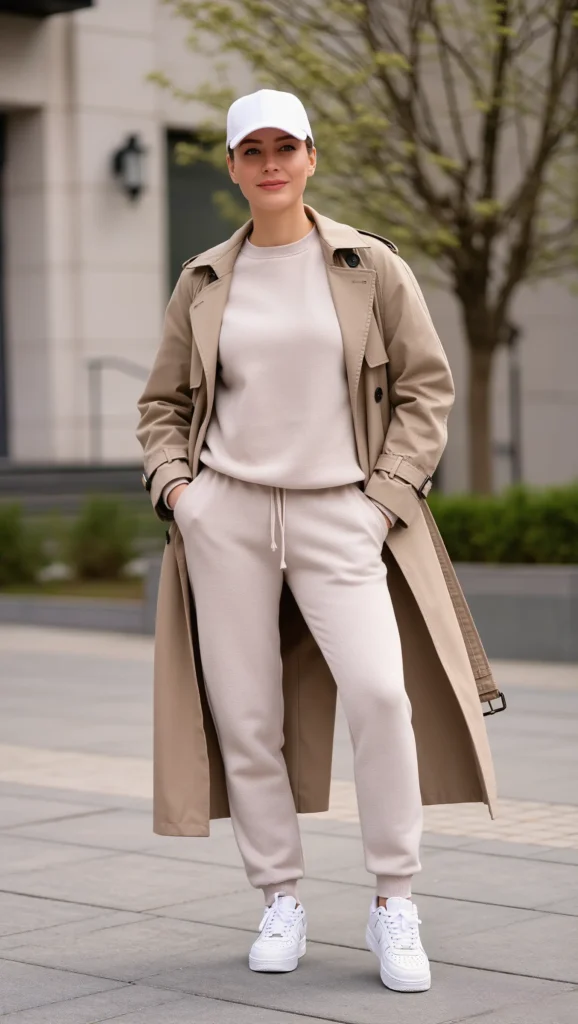 21 Casual Everyday Spring Outfits 2026: Chic & Comfortable Looks 5 Matching Cotton Lounge Set + Lightweight Trench