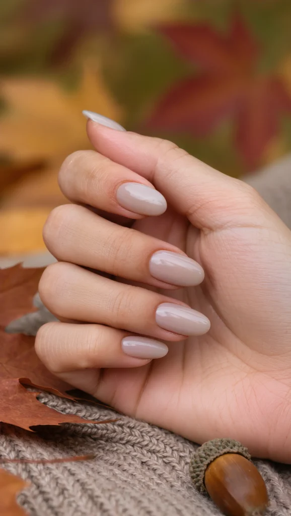Minimal Fall Nails with Natural Look