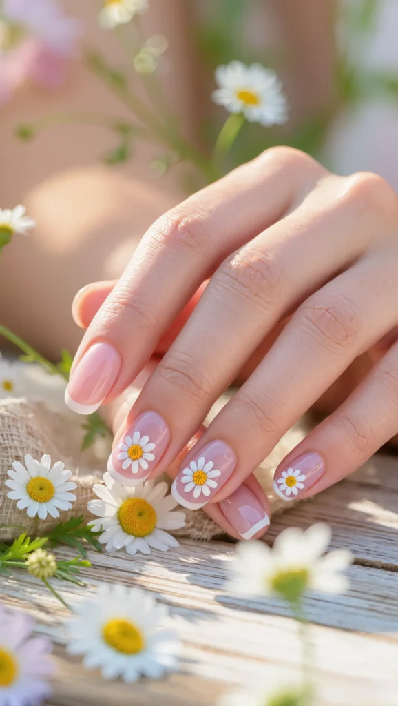 Minimal Floral Nails for Summer