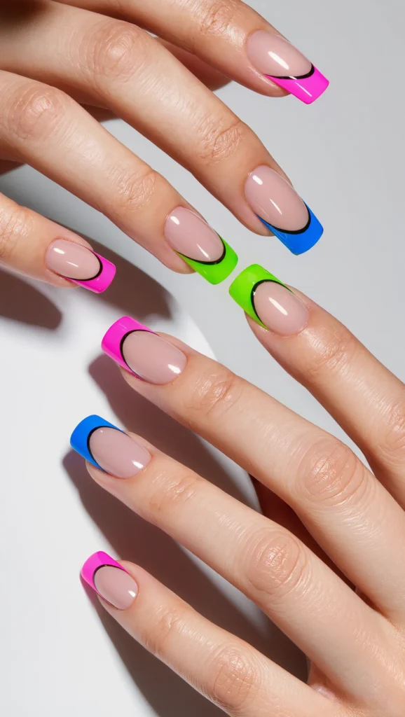 Neon French Tips