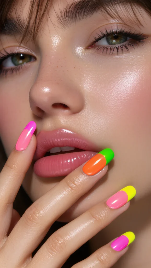 Neon Pop French Tips