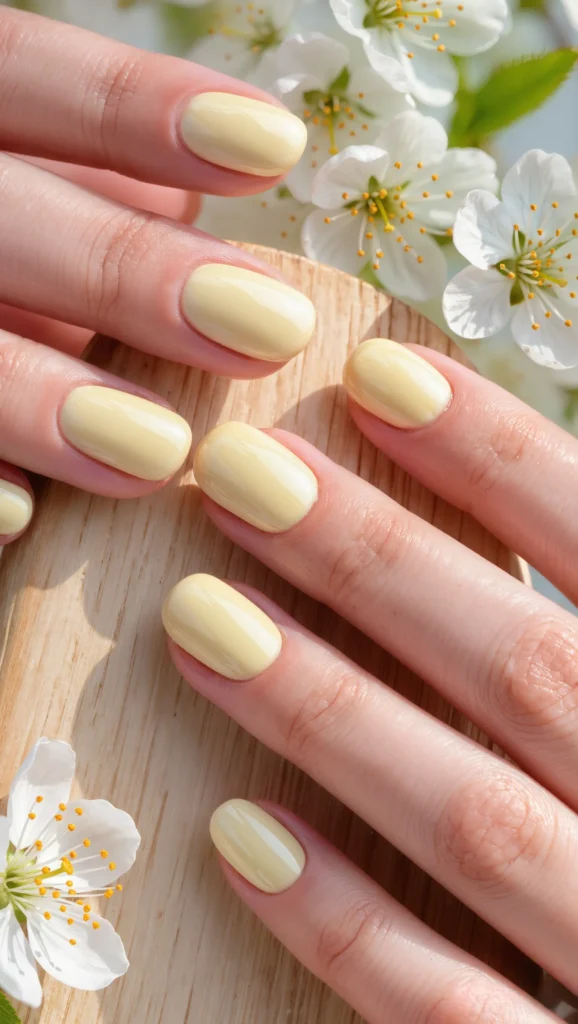 Pastel Yellow Nails for a Sunny Touch