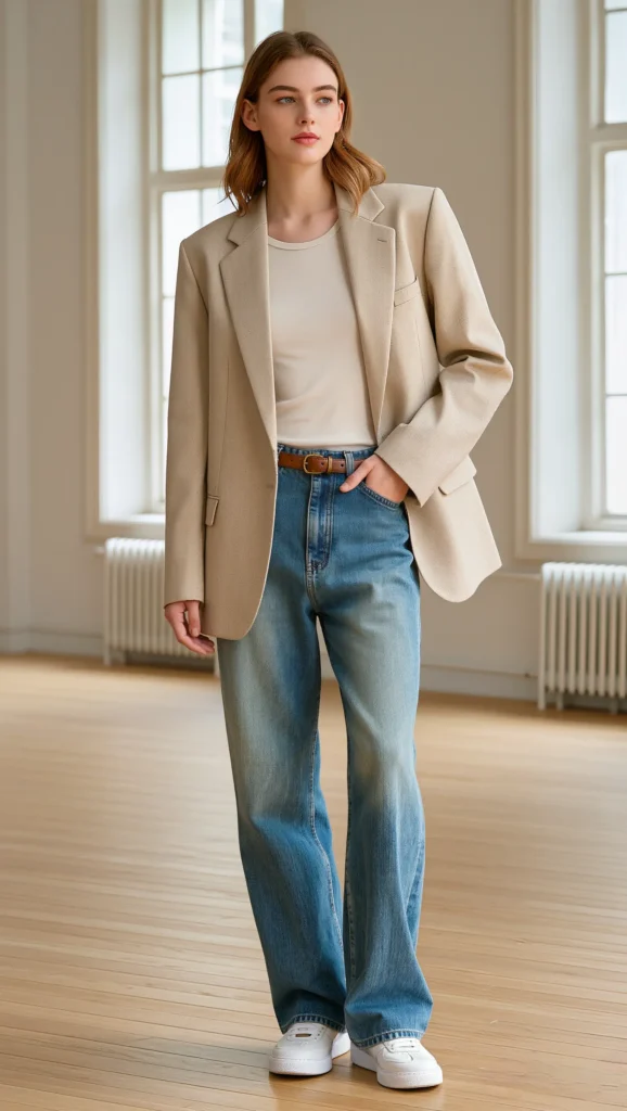 22 Spring Denim Outfits for 2026 You’ll Want to Save 9 Relaxed Denim with an Elevated Blazer