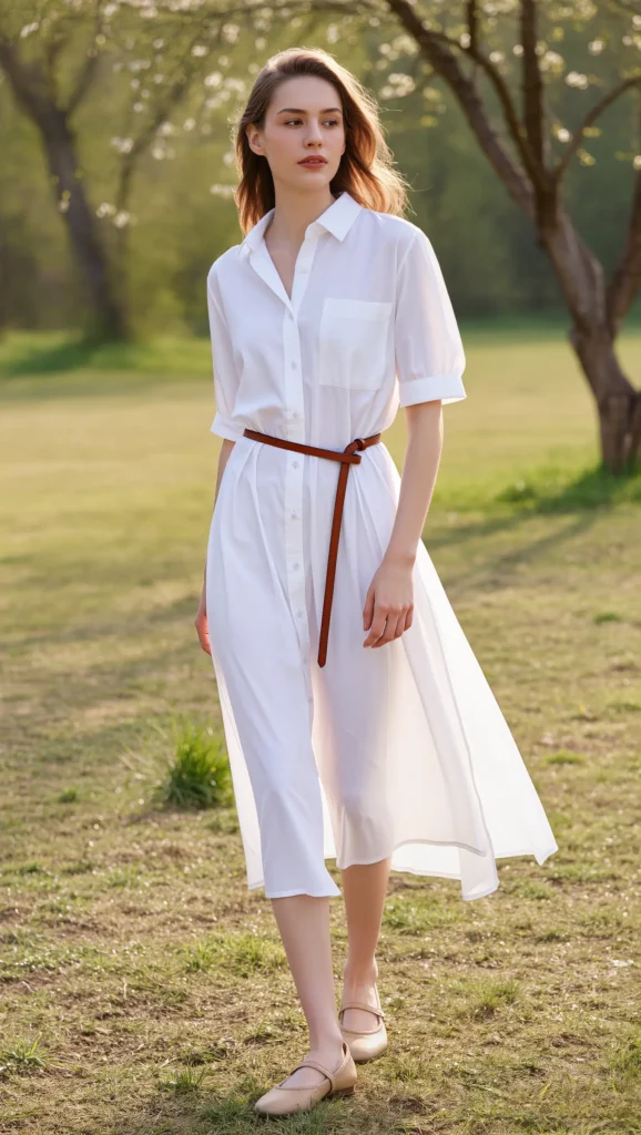 21 Casual Everyday Spring Outfits 2026: Chic & Comfortable Looks 10 Shirt Dress